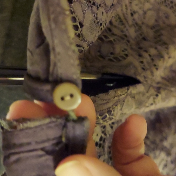 ! Wishlist lace dress, lined, frayed edge,  medium NWT  , mocha - Picture 11 of 11